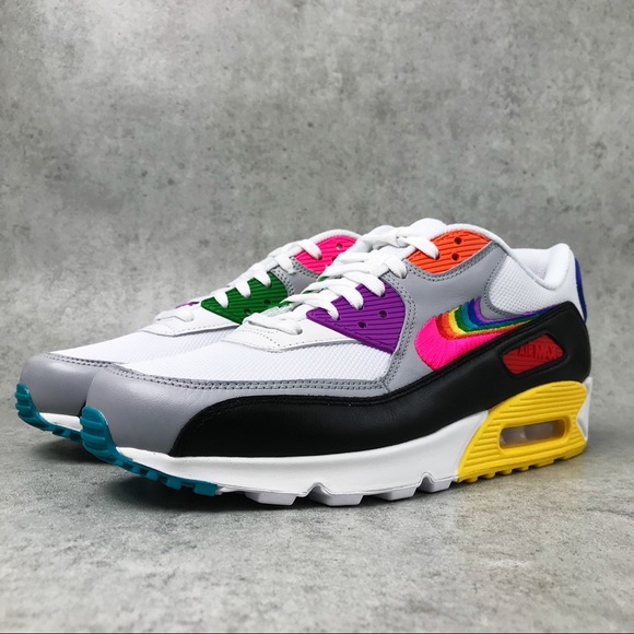 NEW Nike Air Max 90 BeTrue Rainbow Sneakers - Picture 3 of 8